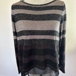 WHBM Metallic Striped Sweater